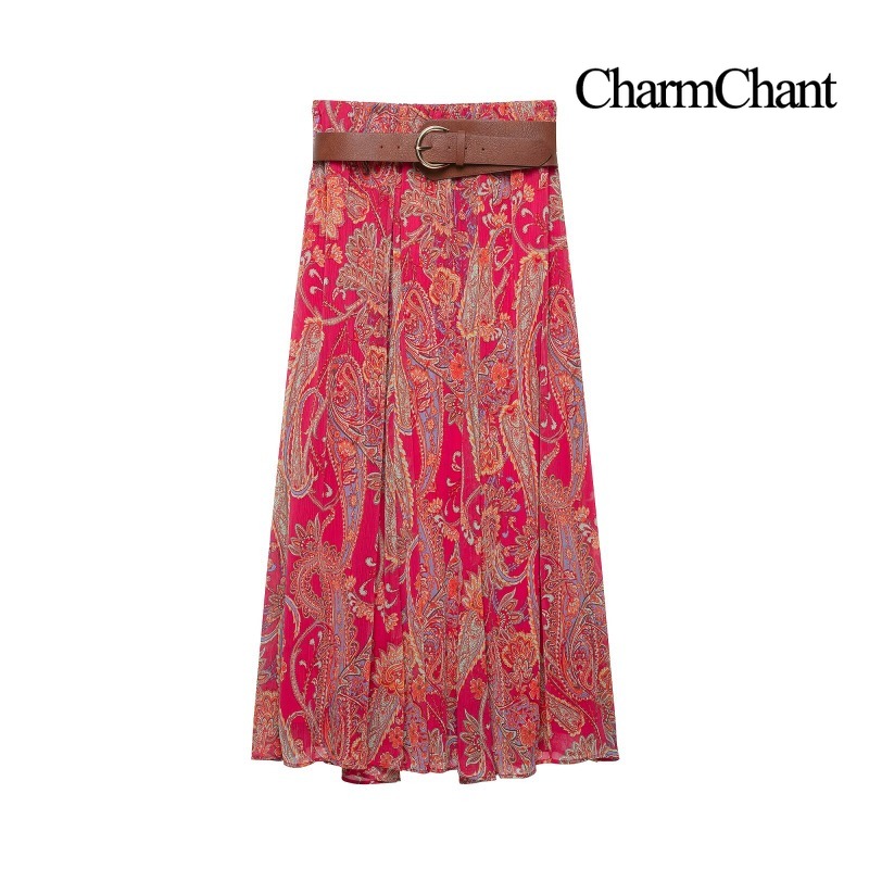 ชุดเซ็ต 2 ชิ้นสำหรับผู้หญิง CH - Midi Skirt Floral บทวิจารณ์และราคา