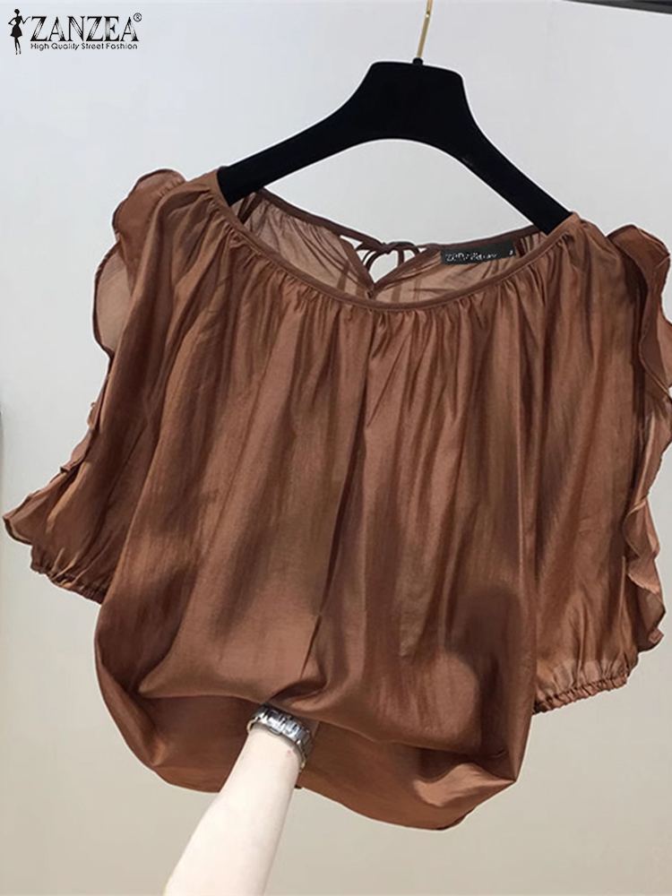 ZANZEA แฟชั่นปิดไหล่เสื้อผู้หญ - Blouse Off Shoulder บทวิจารณ์และราคา